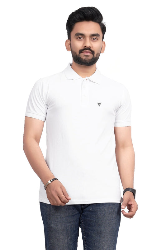 Buy Polo knit collar Tshit for Men  Men  White online