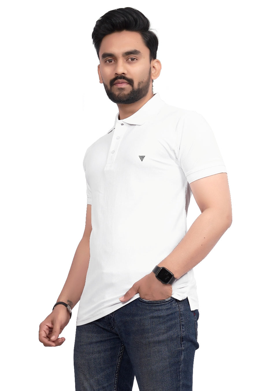 Buy Polo knit collar Tshit for Men  Men  White online