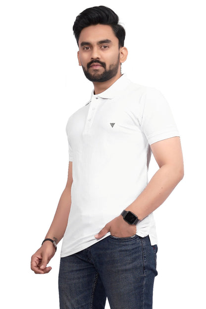 Buy Polo knit collar Tshit for Men  Men  White online