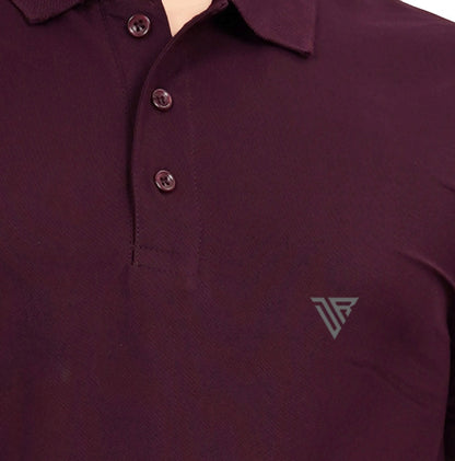 Buy Polo knit collar Tshit for Men  Men  Wine  online
