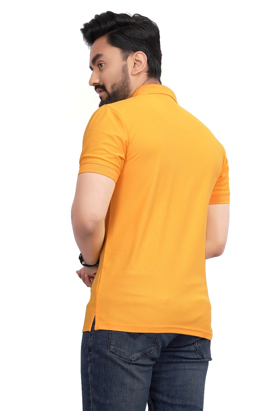 Buy Polo knit collar Tshit for Men  Men  Yellow  online