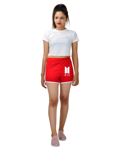 Womens or Girls Cotton BTS Short
