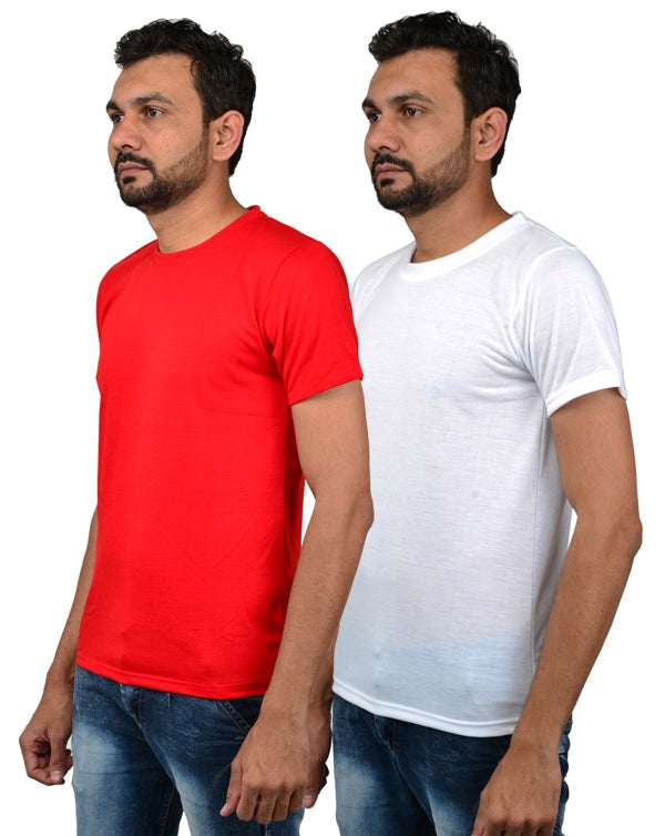 Men's Regular Fit Cotton T-Shirt (Pack of 2)