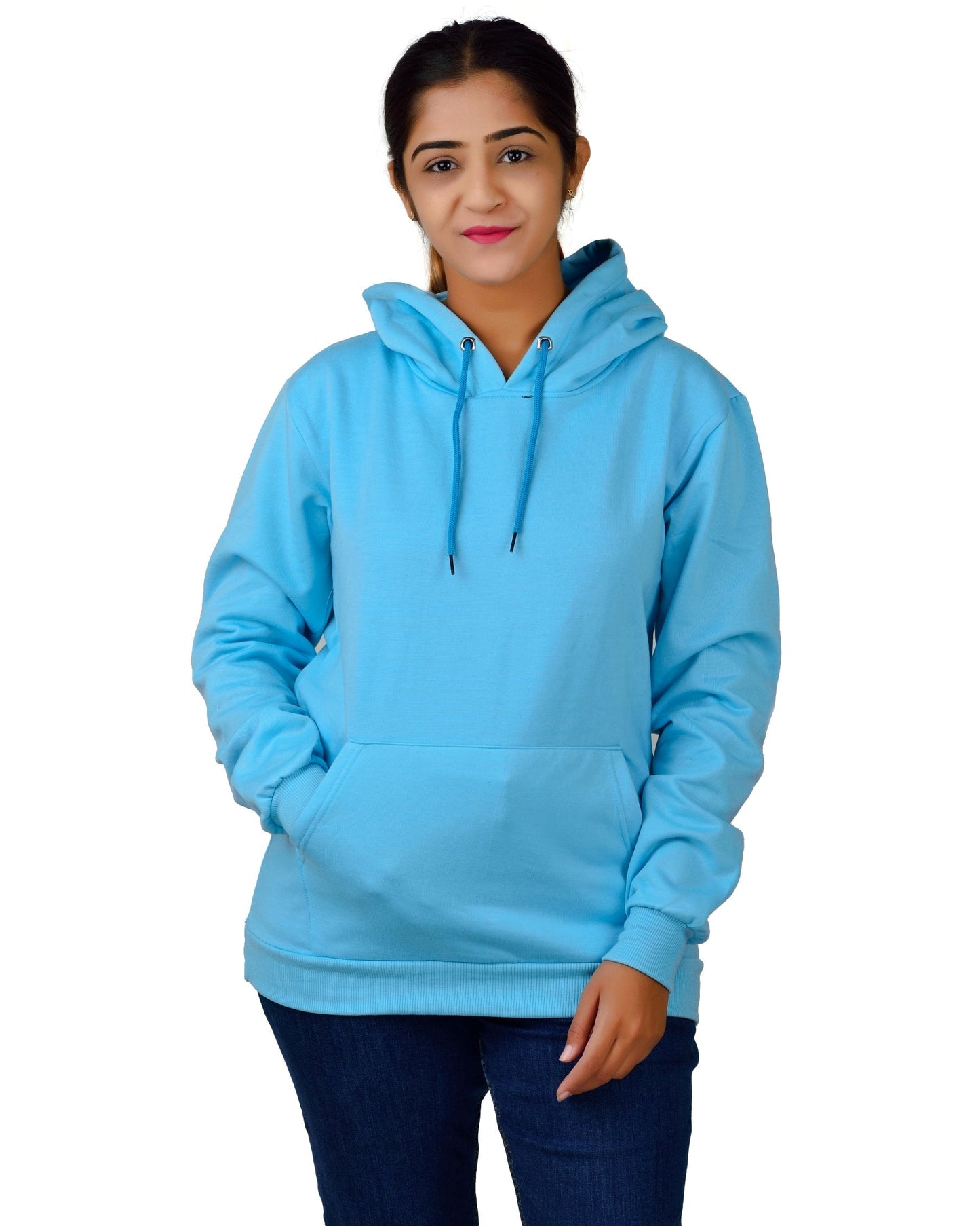 Unisex Regular Fit Plain W Printed Cotton Hoodie | Tshirt Factory India