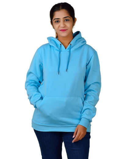 Unisex Regular Fit Plain W Printed Cotton Hoodie | Tshirt Factory India