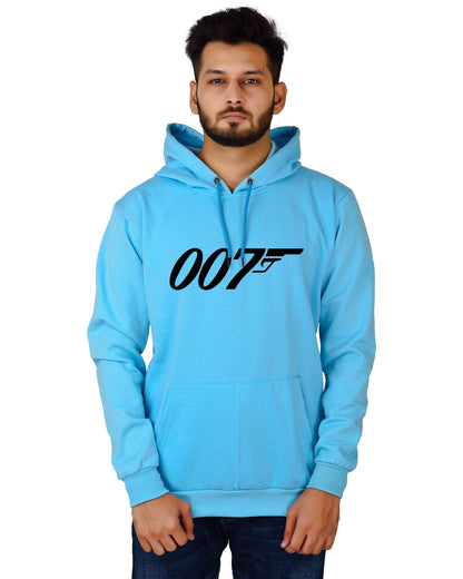 Men's Regular Fit 007 Printed Cotton Hoodie