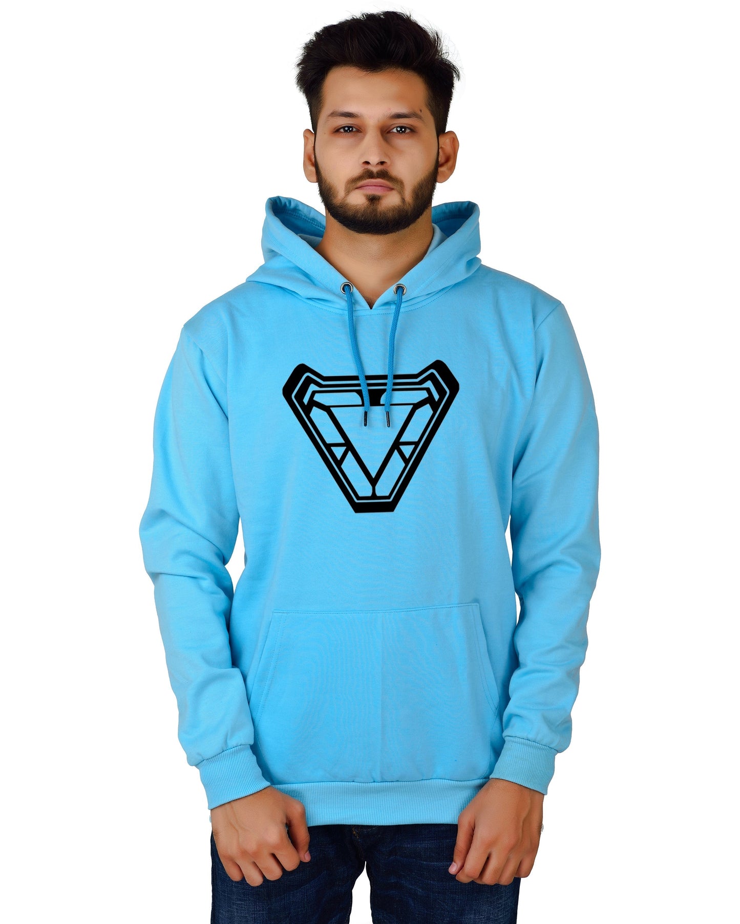 Men's Regular Fit Ironman ARC Printed Cotton Hoodie