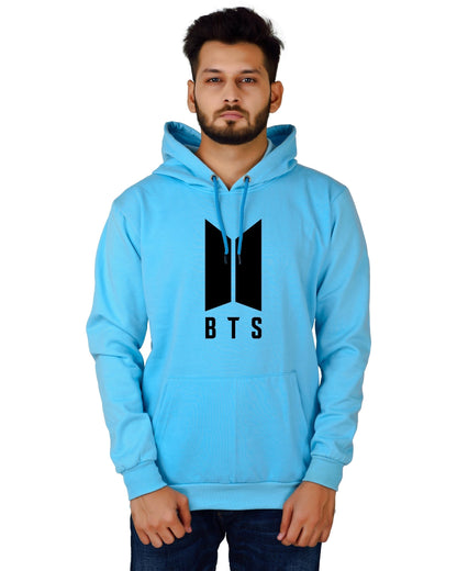 Men's Regular Fit BTS Printed Cotton Hoodie