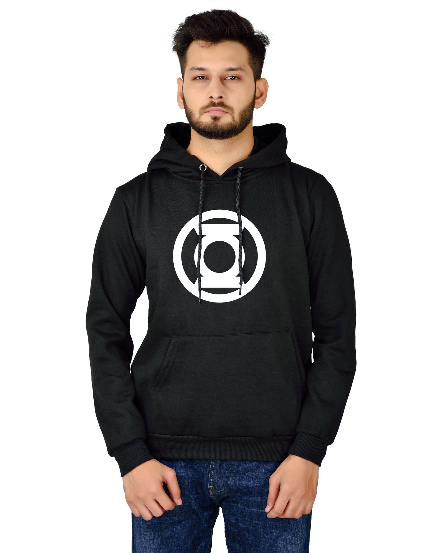 Men's Regular Fit Lalten Printed Cotton Hoodie