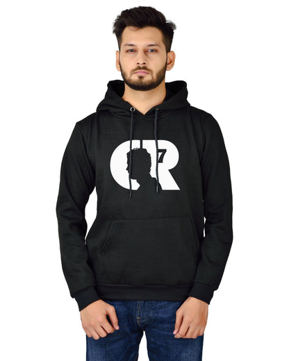 Men's Regular Fit CR7 Printed Cotton Hoodie