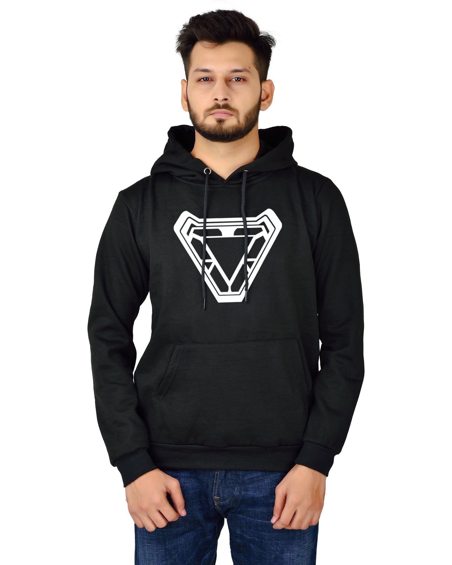 Men's Regular Fit Ironman ARC Printed Cotton Hoodie