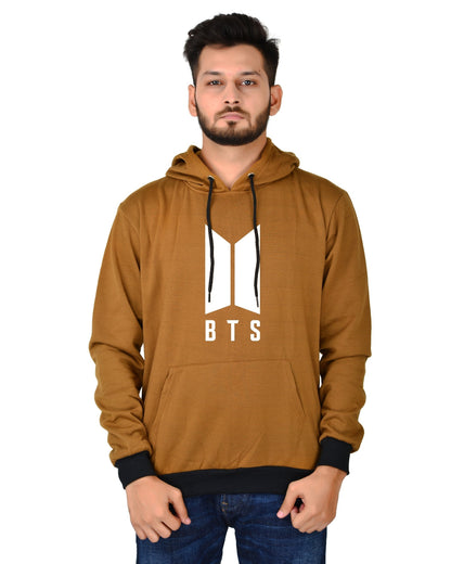 Men's Regular Fit BTS Printed Cotton Hoodie