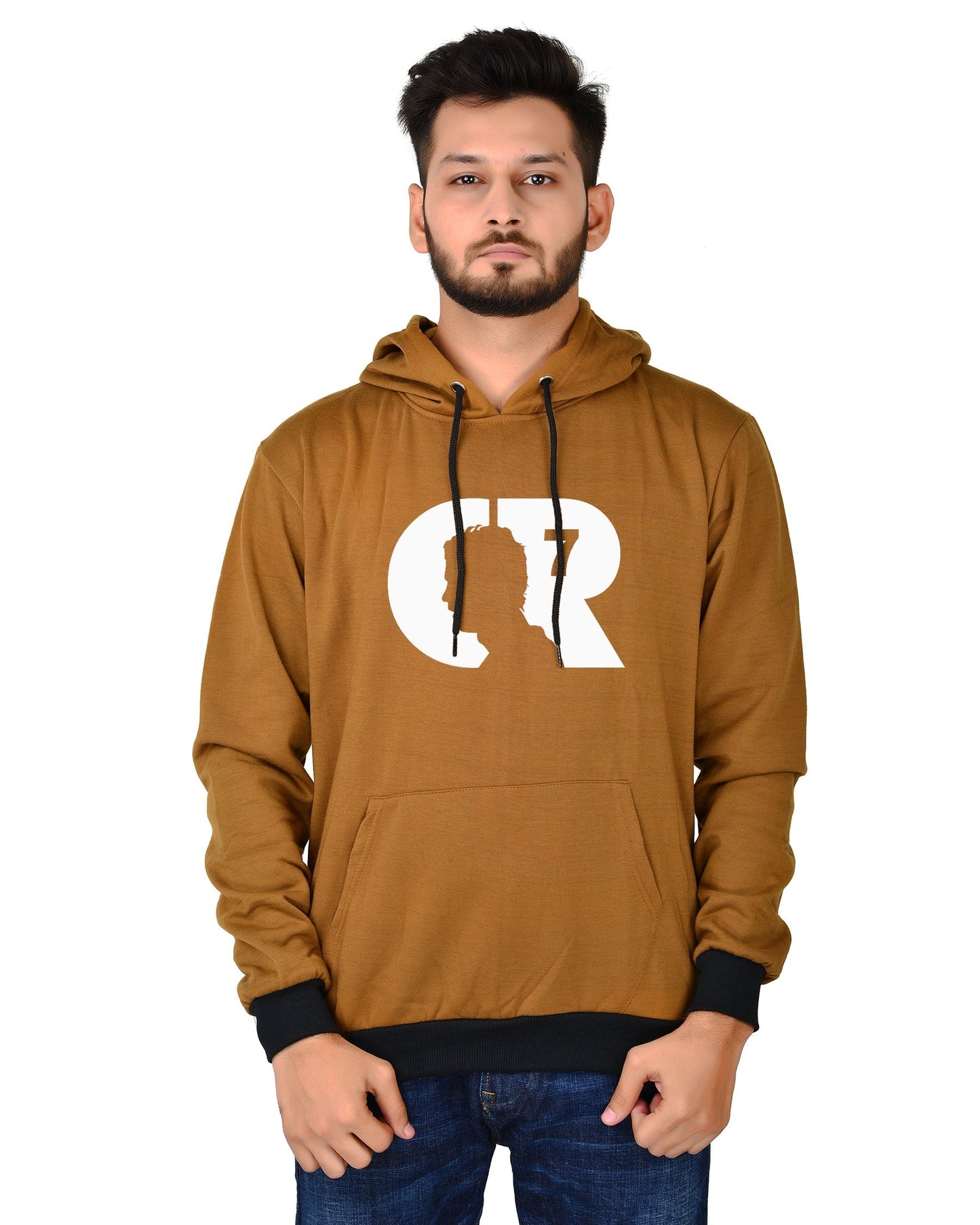 Men's Regular Fit CR7 Printed Cotton Hoodie
