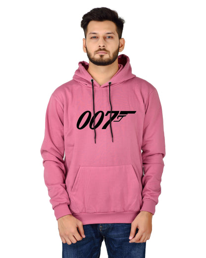 Men's Regular Fit 007 Printed Cotton Hoodie