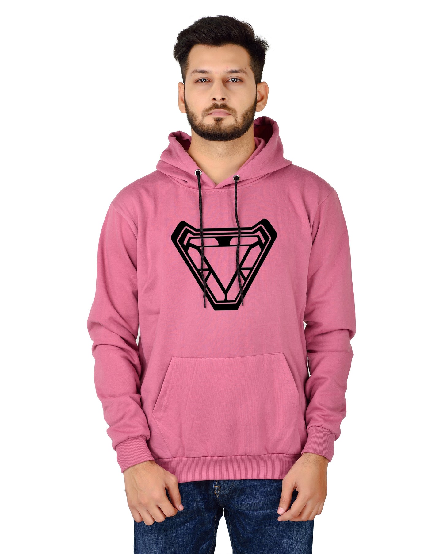 Men's Regular Fit Ironman ARC Printed Cotton Hoodie