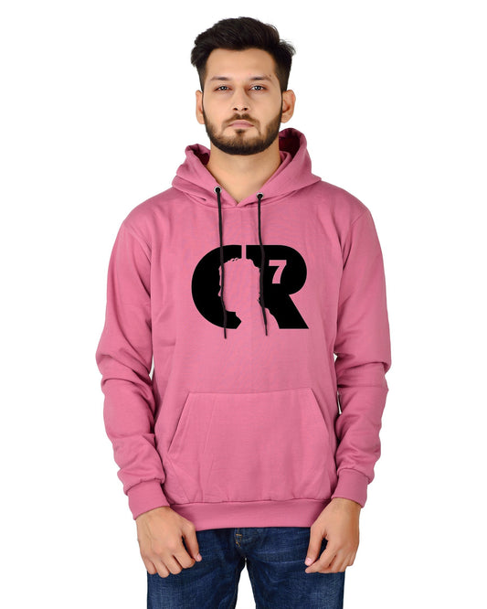 Men's Regular Fit CR7 Printed Cotton Hoodie