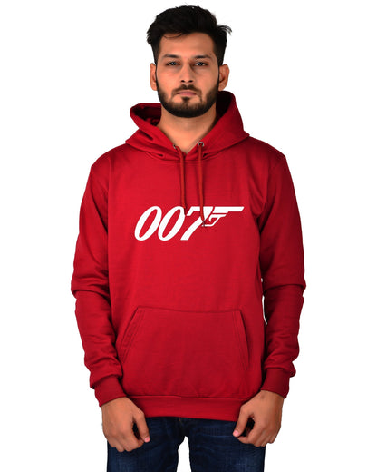 Men's Regular Fit 007 Printed Cotton Hoodie
