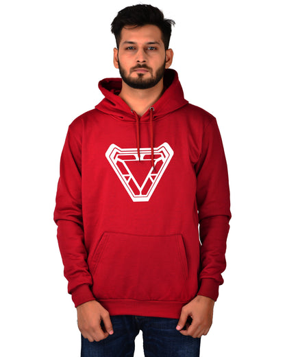Men's Regular Fit Ironman ARC Printed Cotton Hoodie