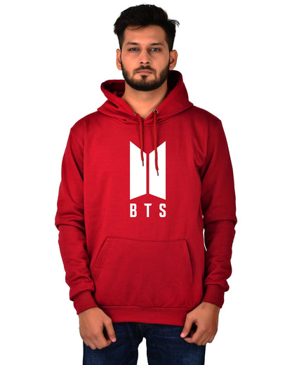 Men's Regular Fit BTS Printed Cotton Hoodie