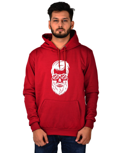 Men's Regular Fit Beard Man Printed Cotton Hoodie