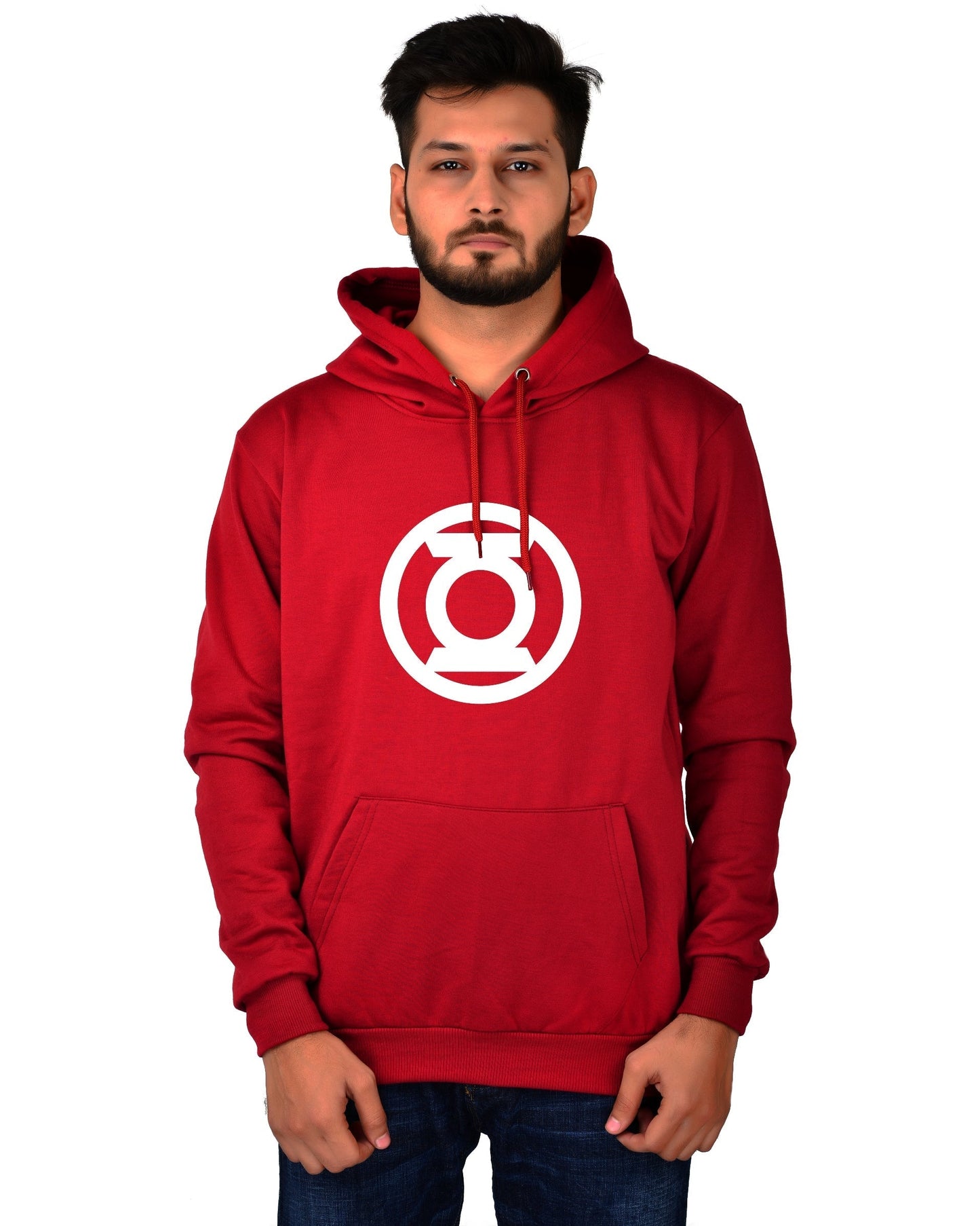 Men's Regular Fit Lalten Printed Cotton Hoodie