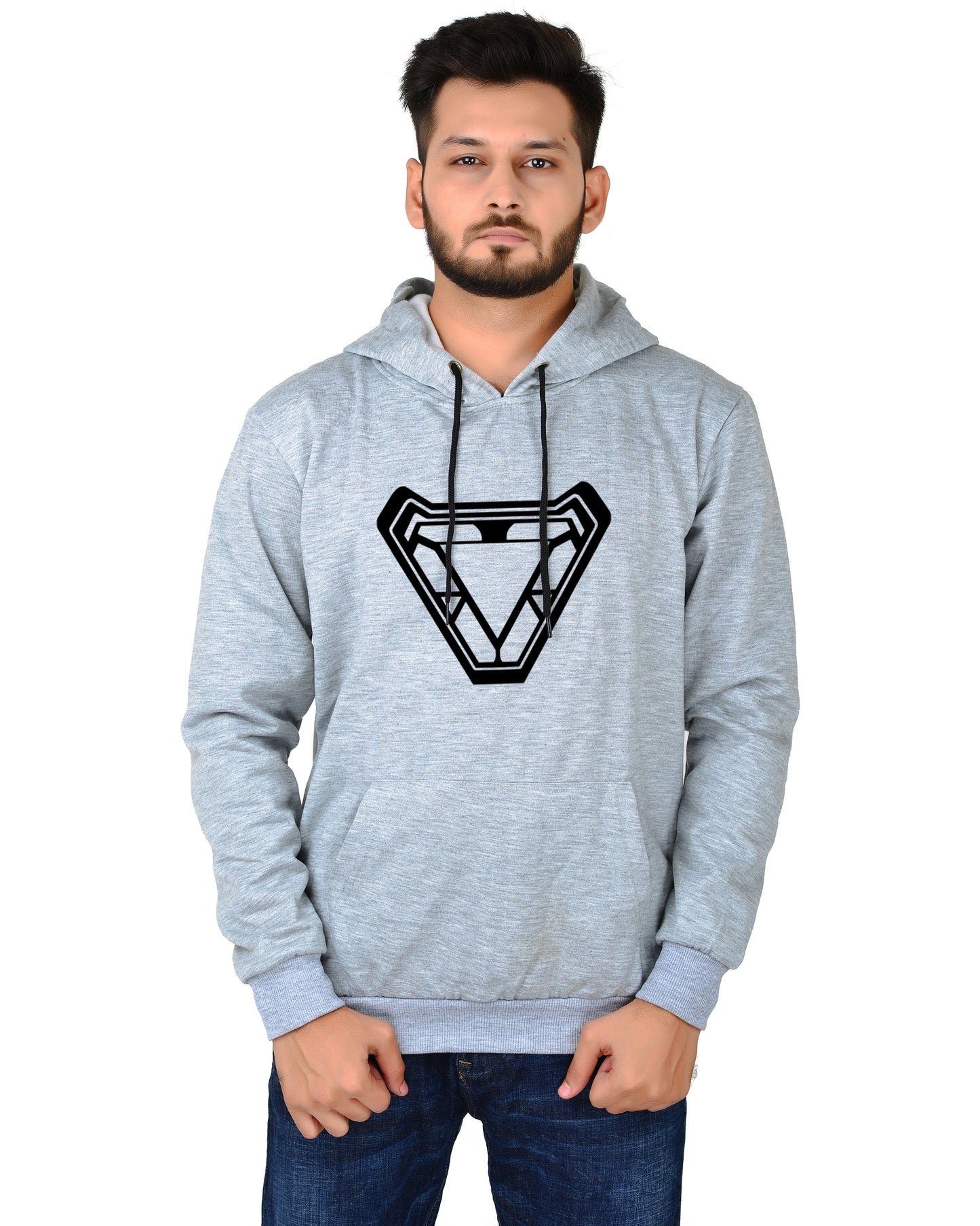 Men's Regular Fit Ironman ARC Printed Cotton Hoodie
