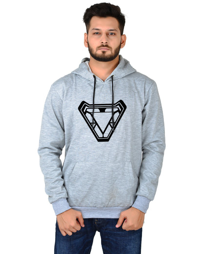Men's Regular Fit Ironman ARC Printed Cotton Hoodie