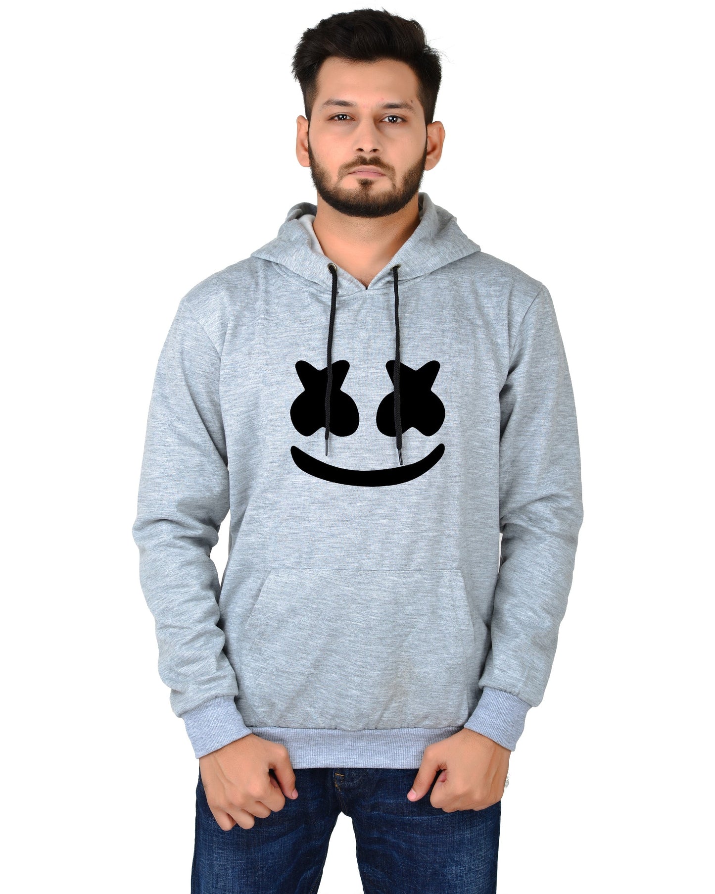 Men's Regular Fit marchmelo Printed Cotton Hoodie