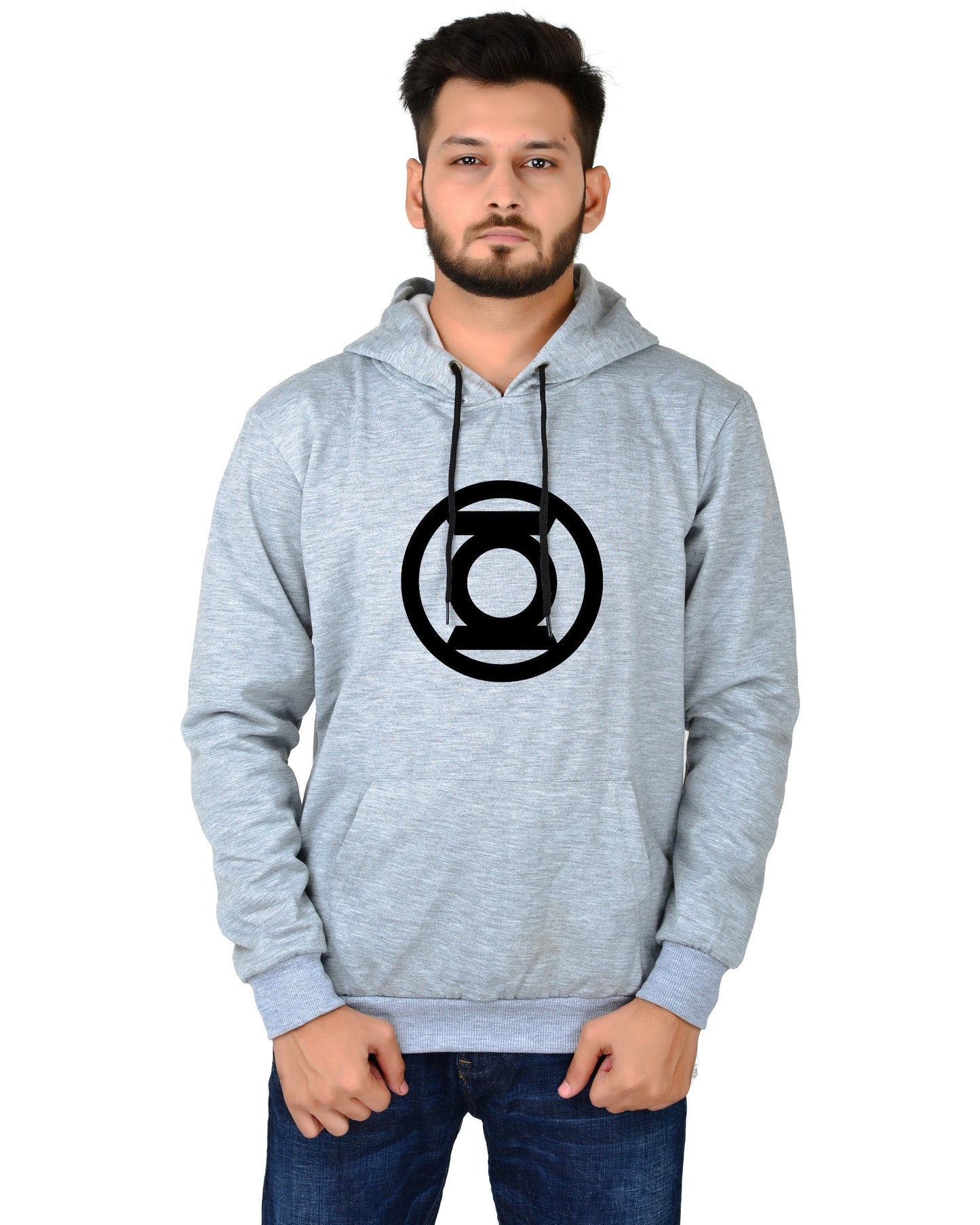 Men's Regular Fit Lalten Printed Cotton Hoodie