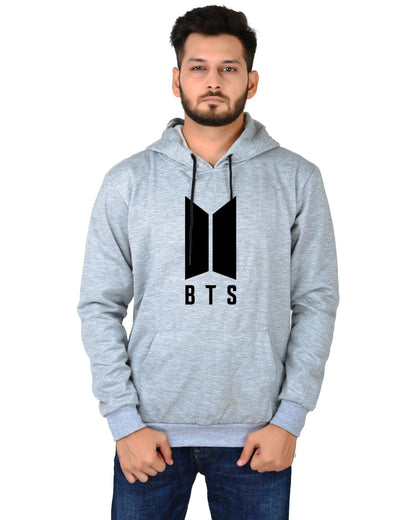 Men's Regular Fit BTS Printed Cotton Hoodie