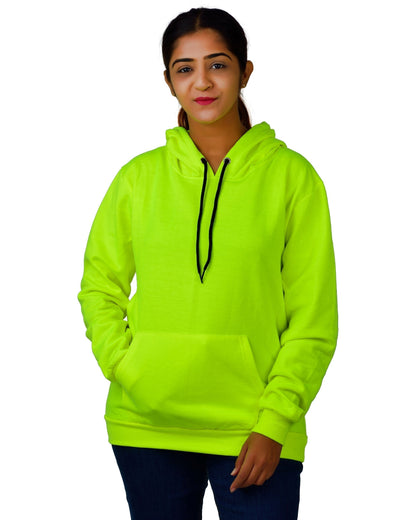 Unisex Regular Fit Plain W Printed Cotton Hoodie | Tshirt Factory India
