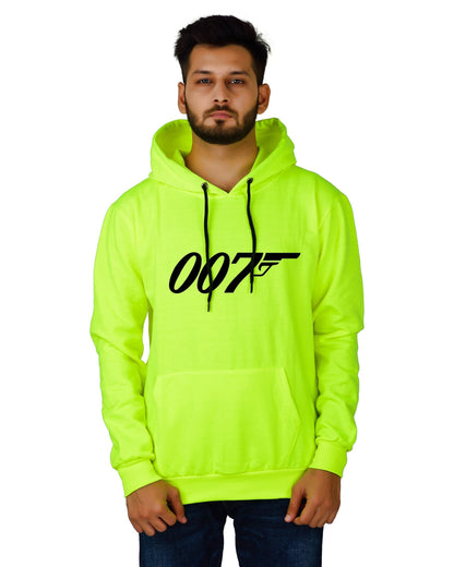 Men's Regular Fit 007 Printed Cotton Hoodie