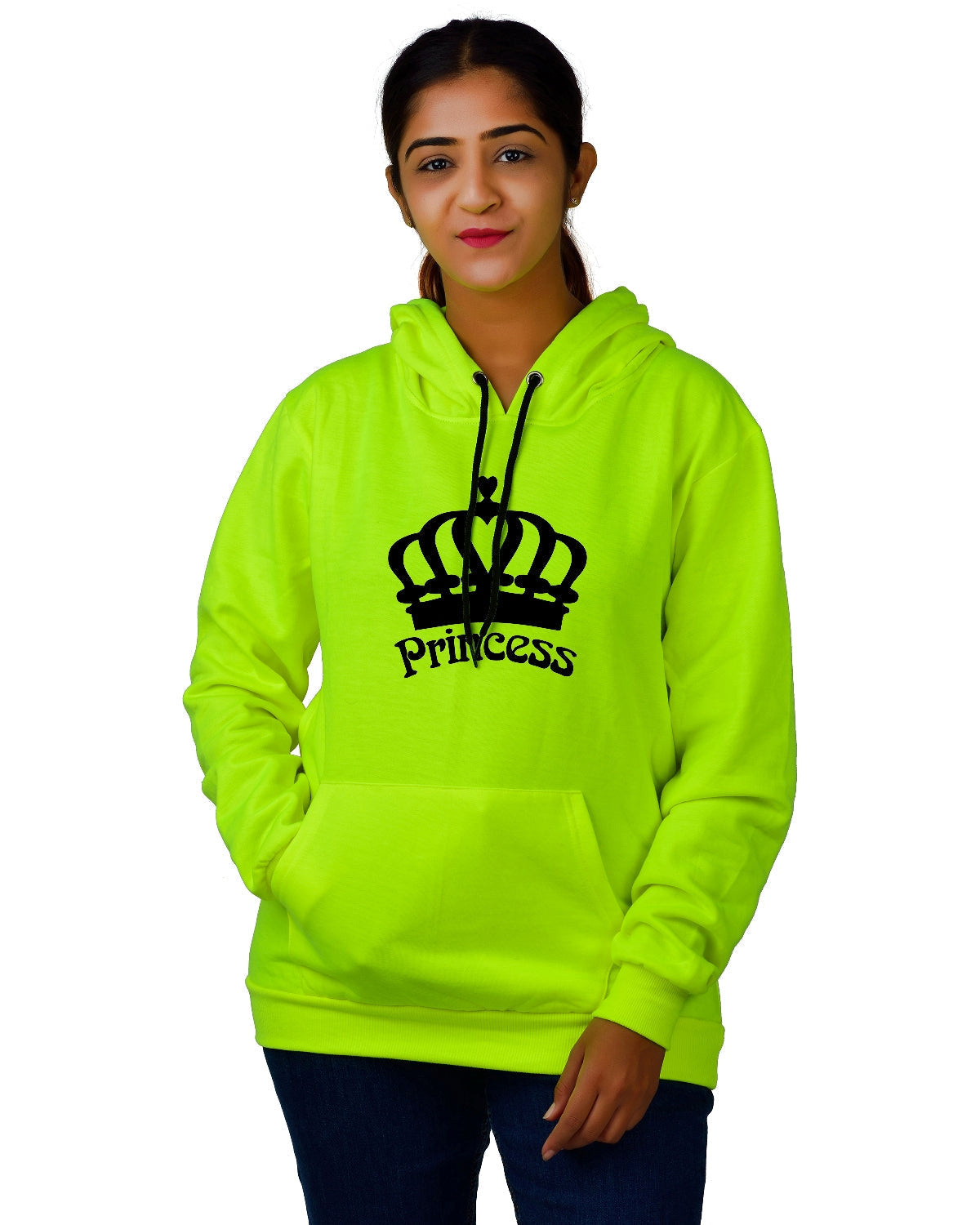 Women,s Regular Fit Princess Printed Cotton Hoodie