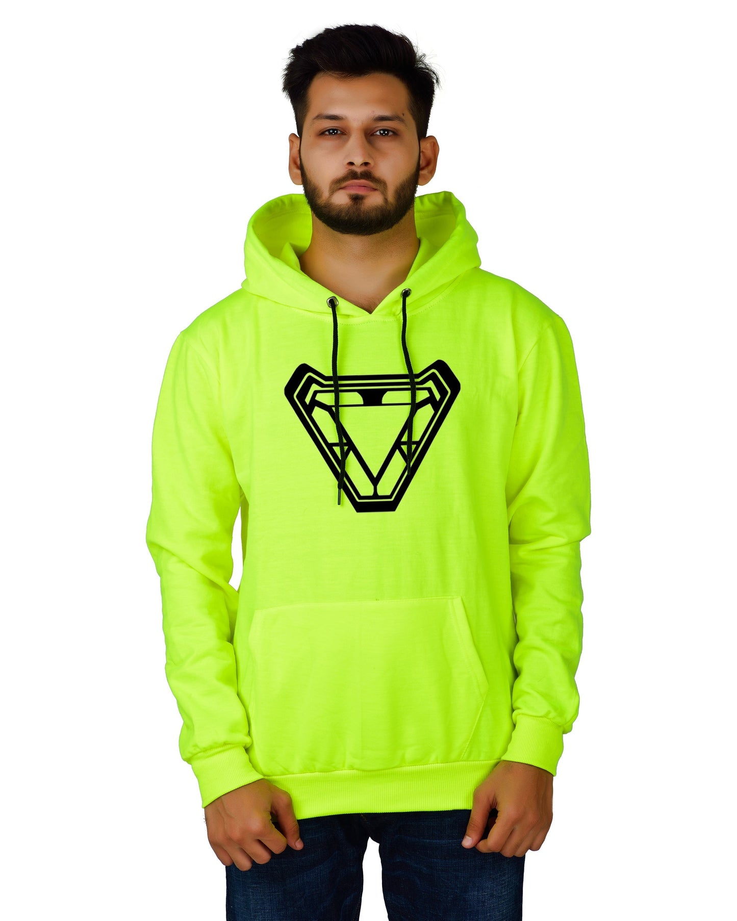 Men's Regular Fit Ironman ARC Printed Cotton Hoodie