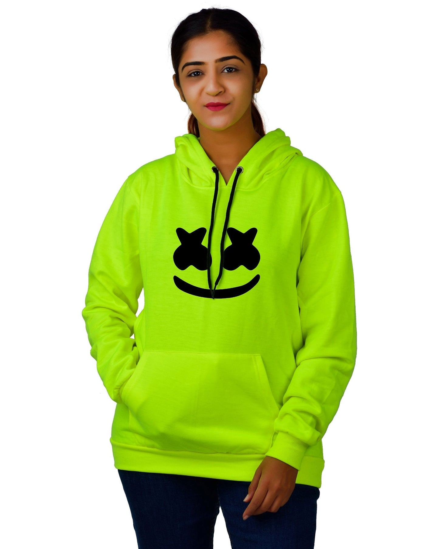 Women,s Regular Fit marchmelo Printed Cotton Hoodie