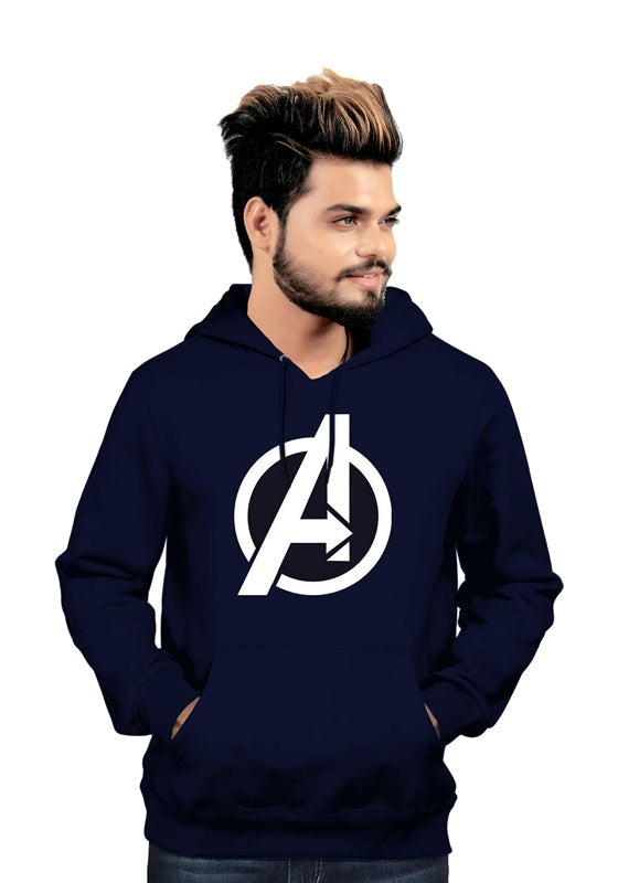 Men's Blessed Printed Cotton Hoodies