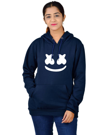 Women,s Regular Fit marchmelo Printed Cotton Hoodie