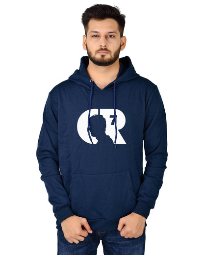 Men's Regular Fit CR7 Printed Cotton Hoodie