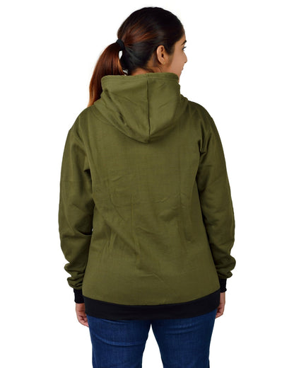 Women,s Regular Fit Dream Believe Achieve Printed Cotton Hoodie