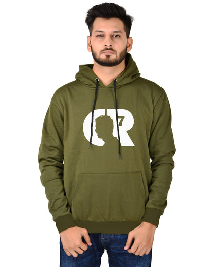 Men's Regular Fit CR7 Printed Cotton Hoodie