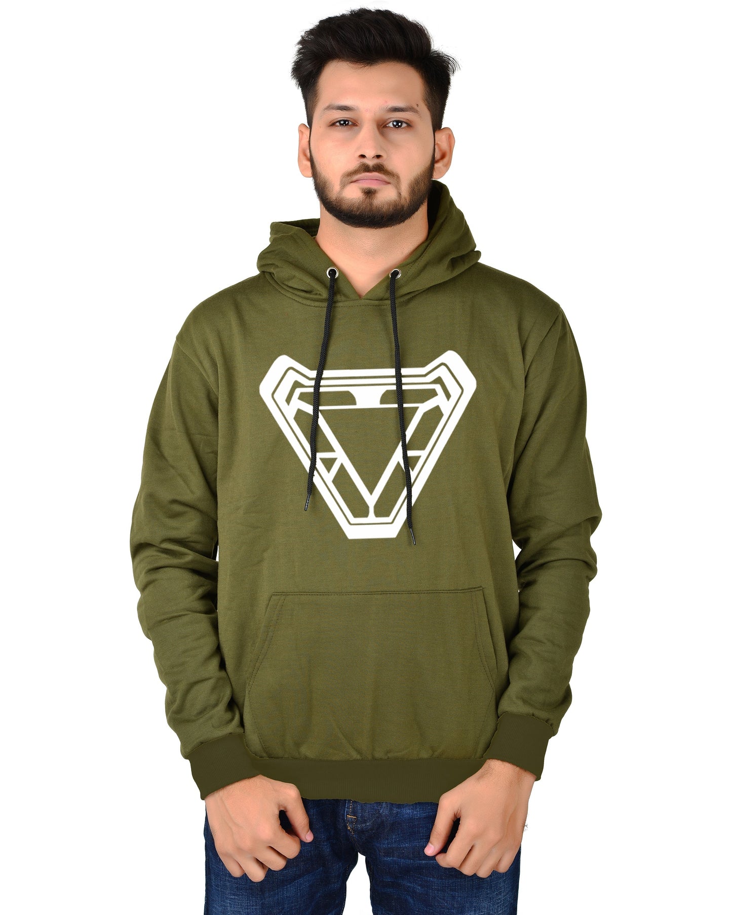 Men's Regular Fit Ironman ARC Printed Cotton Hoodie