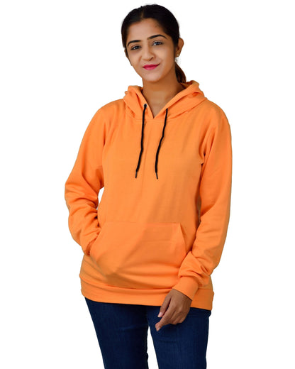 Unisex Regular Fit Plain W Printed Cotton Hoodie | Tshirt Factory India