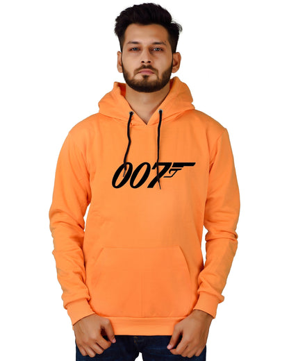 Men's Regular Fit 007 Printed Cotton Hoodie