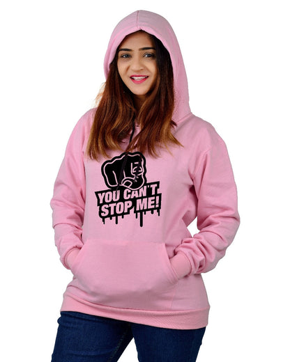 Women,s Regular Fit YCSM Printed Cotton Hoodie