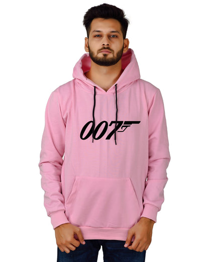 Men's Regular Fit 007 Printed Cotton Hoodie