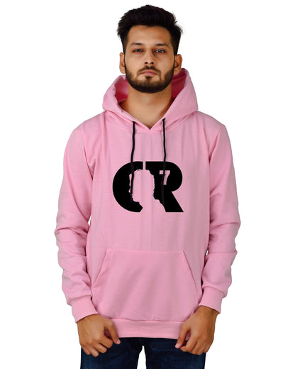 Men's Regular Fit CR7 Printed Cotton Hoodie