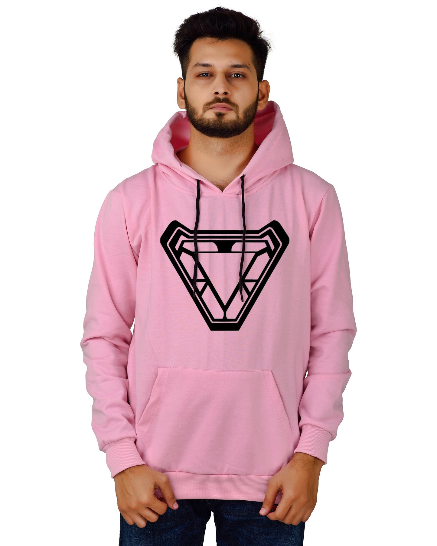 Men's Regular Fit Ironman ARC Printed Cotton Hoodie