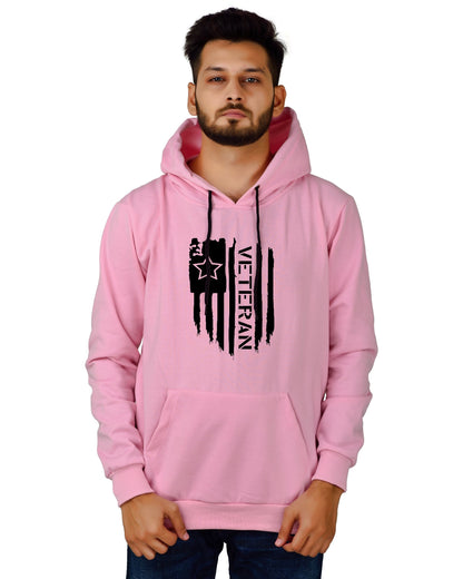Men's Regular Fit VeteranPrinted Cotton Hoodie