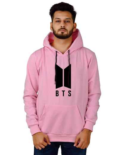 Men's Regular Fit BTS Printed Cotton Hoodie