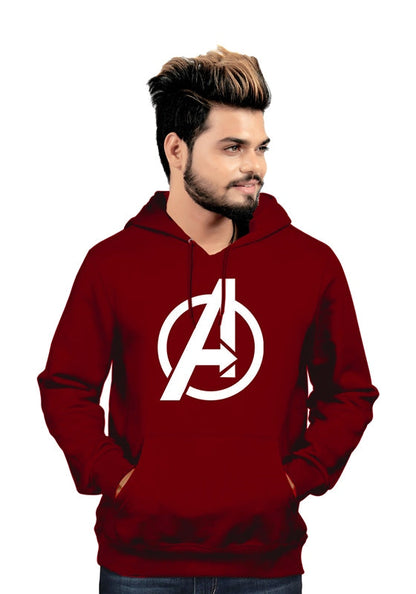 Men's Blessed Printed Cotton Hoodies